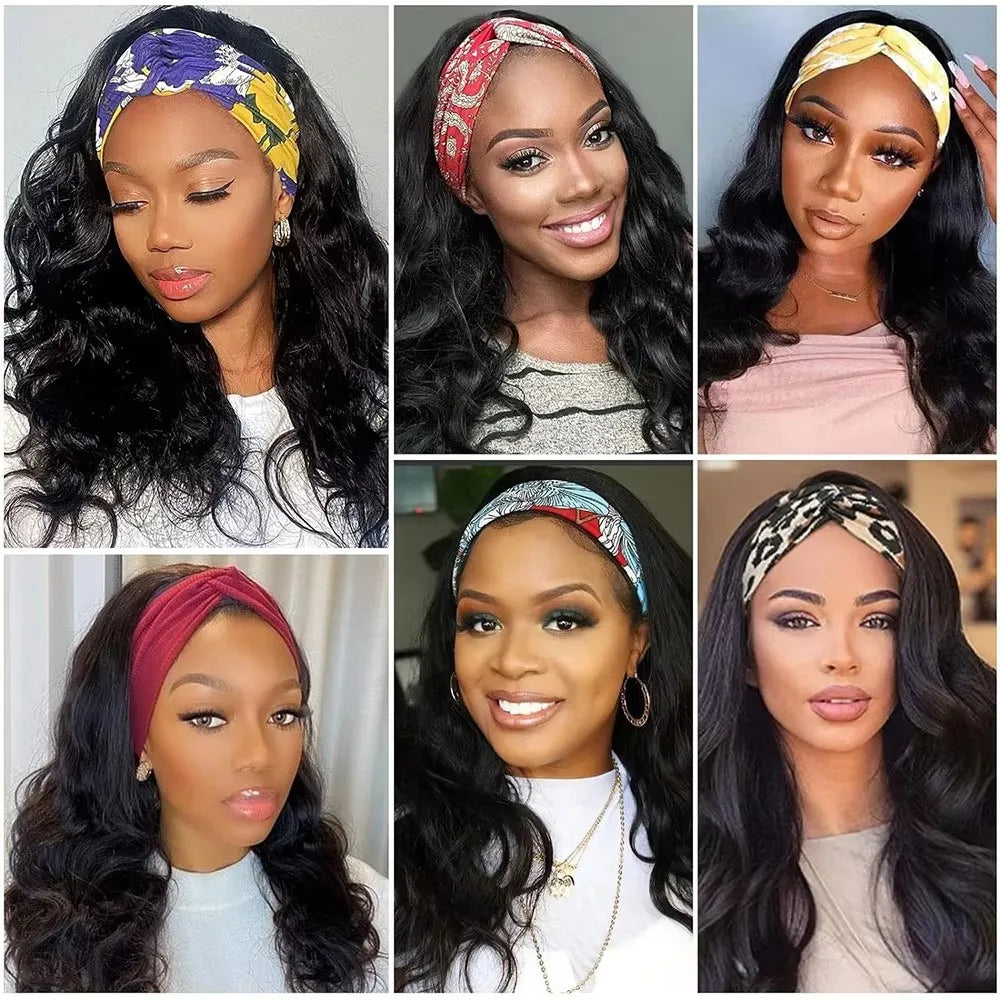 42 Inch Body Wave Headband Wig for Women Human Hair Glueless Wear and Go Glueless  Brazilian Virgin Human Hair 200 Density - Vibrant Variety Store