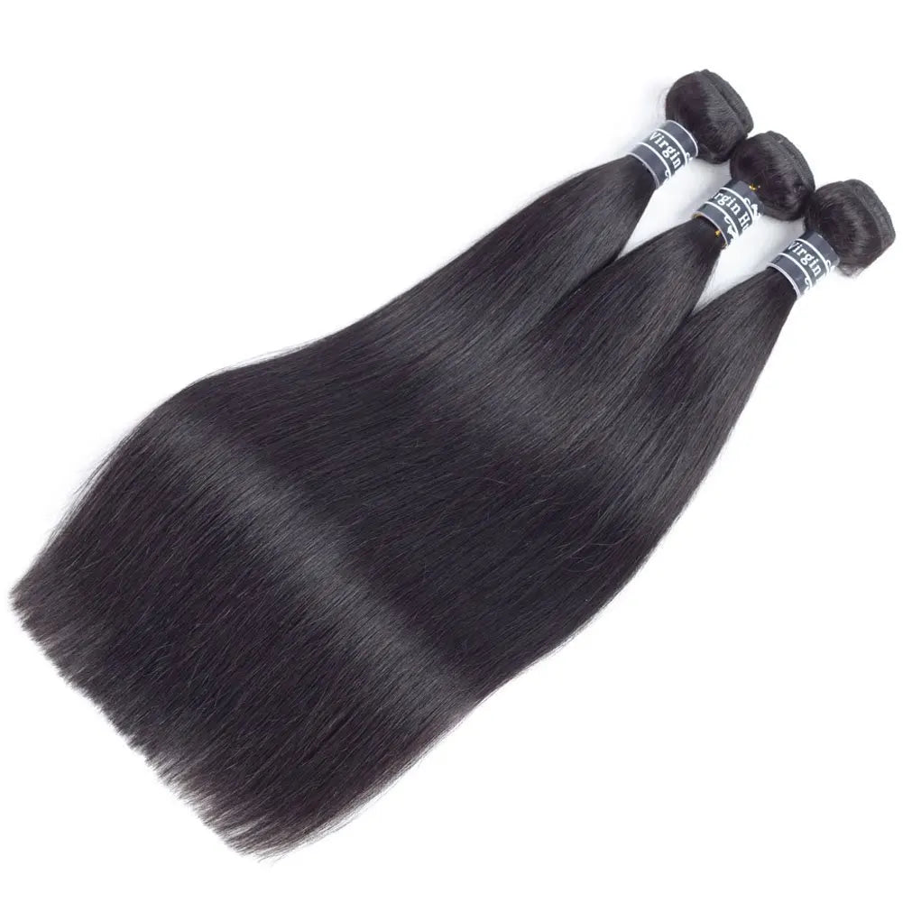 12A Straight Human Hair Bundles Human Hair 28 30 32 Inch Raw Hair Extensions Black Remy Weave 3 4 Bundles 3-5 Days Delivery - Vibrant Variety Store