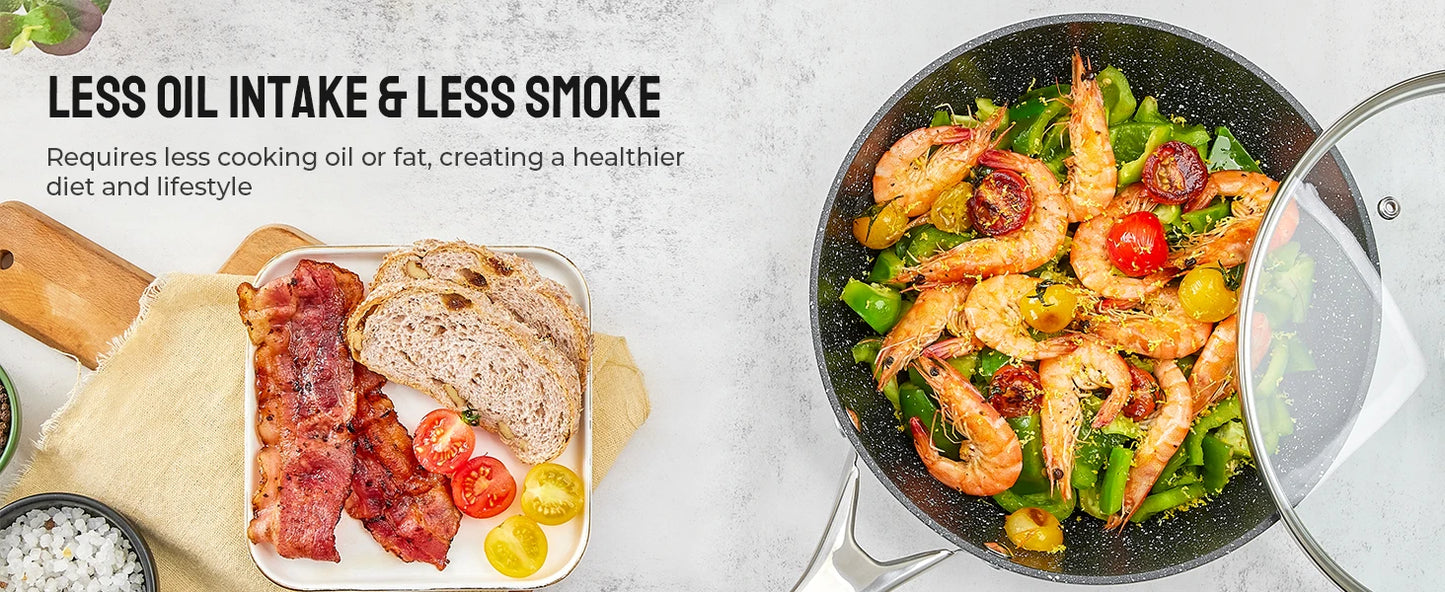 Induction Cookware Nonstick, 10-Piece, BEZIA Pots and Pans Set for Induction Cooktop, Compatible with All Stoves - Vibrant Variety Store