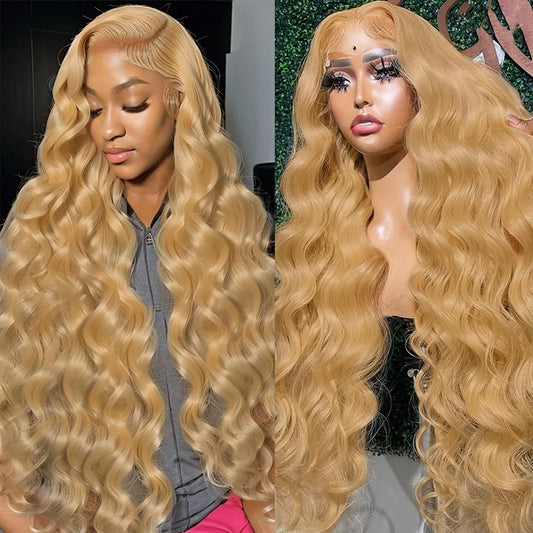 27 Honey Blonde Wig Human Hair 13x6 Hd Lace Frontal Wig 250 Density  Body Wave Lace Front Wig 13x4 Honey Blonde Human Hair Wigs - Vibrant Variety Store
