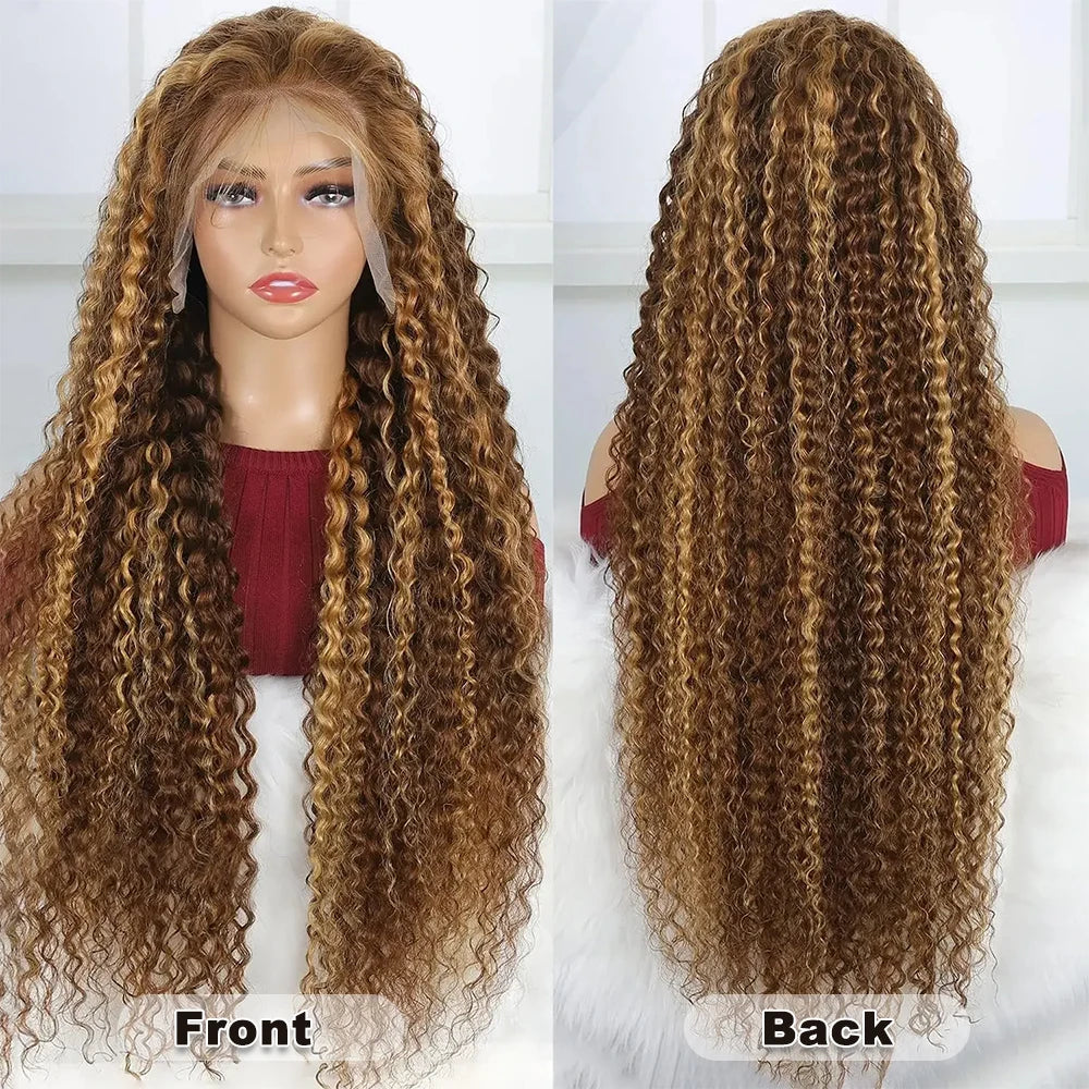 30/36 inch 13x4 Hd Frontal Wig Human Hair Ombro Highlight Deep Wave Piano 13x6 Lace Front Remy 100% Human Hair Wigs 4x4 Closure - Vibrant Variety Store