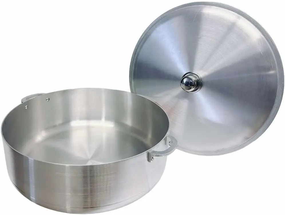 31 Qt Aluminum Caldero Cookware Pot Dutch Oven With Lid Satin Finish - Vibrant Variety Store