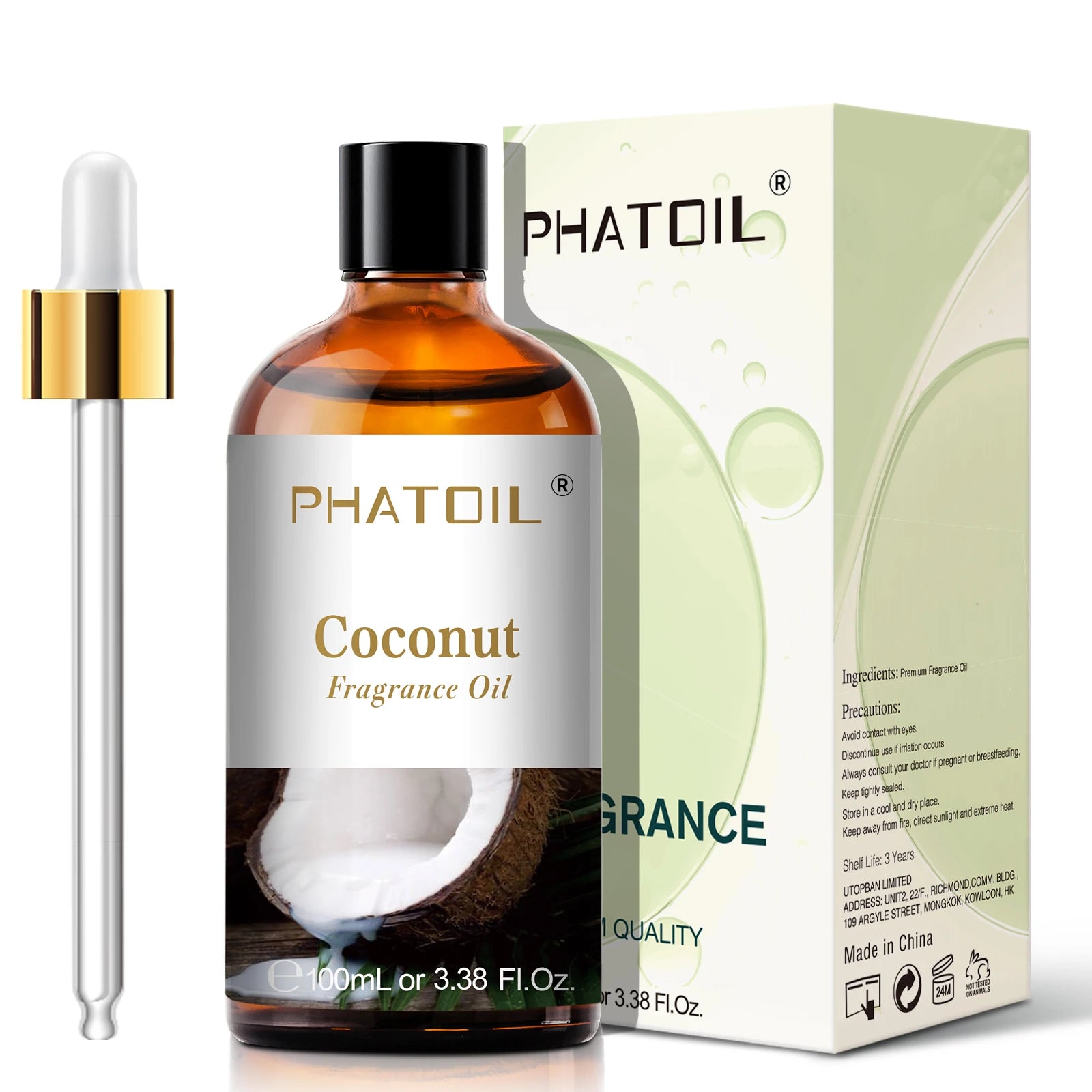 PHATOIL 100ml Sweet Fruity Fragrance Oil for Diffuser and Candle Making Coconut Vanilla Strawberry Lemon Peach Pear Aroma Oil - Vibrant Variety Store