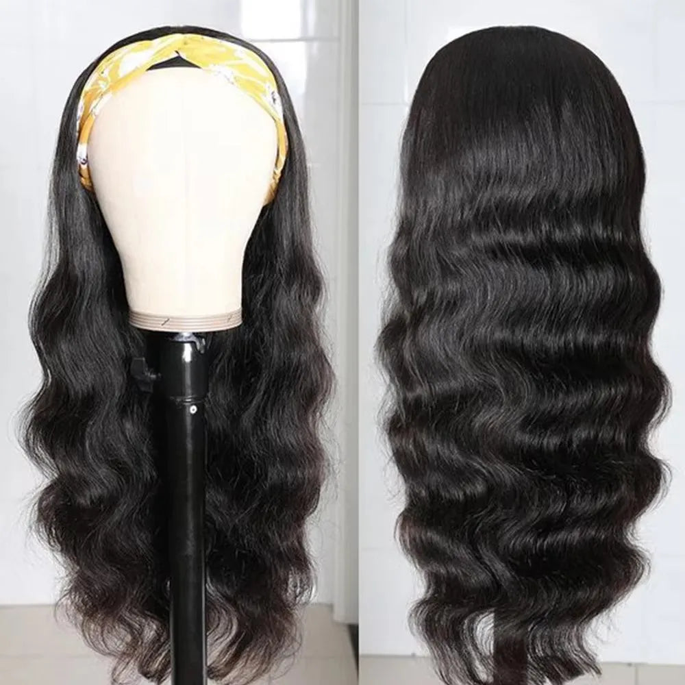 42 Inch Body Wave Headband Wig for Women Human Hair Glueless Wear and Go Glueless  Brazilian Virgin Human Hair 200 Density - Vibrant Variety Store