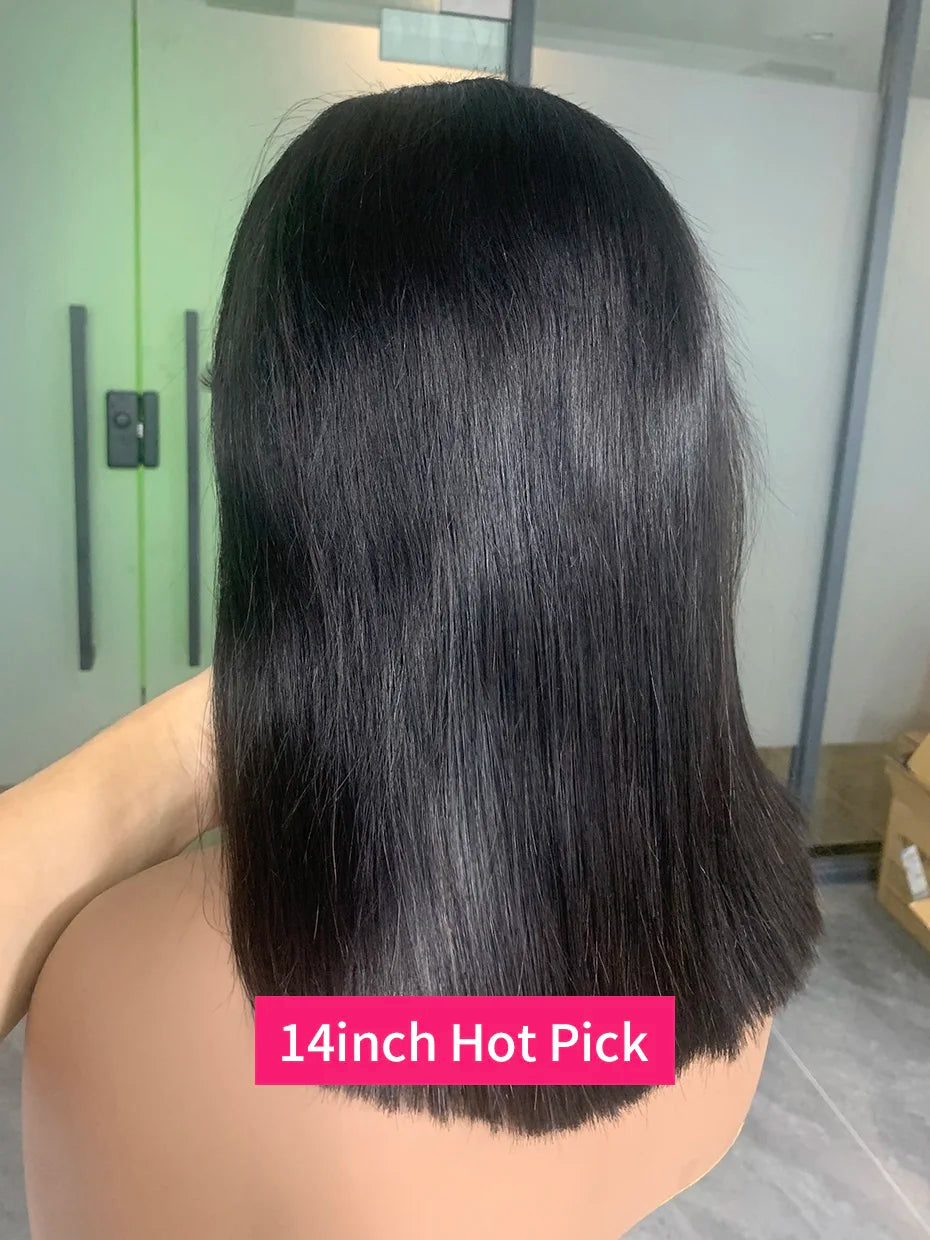 13x4 Bob Wigs Bone Straight Human Hair Wigs 13x6 Lace Frontal Hair Extensions Wig 100 Vietnamese Lace Front Human Hair Wig Black