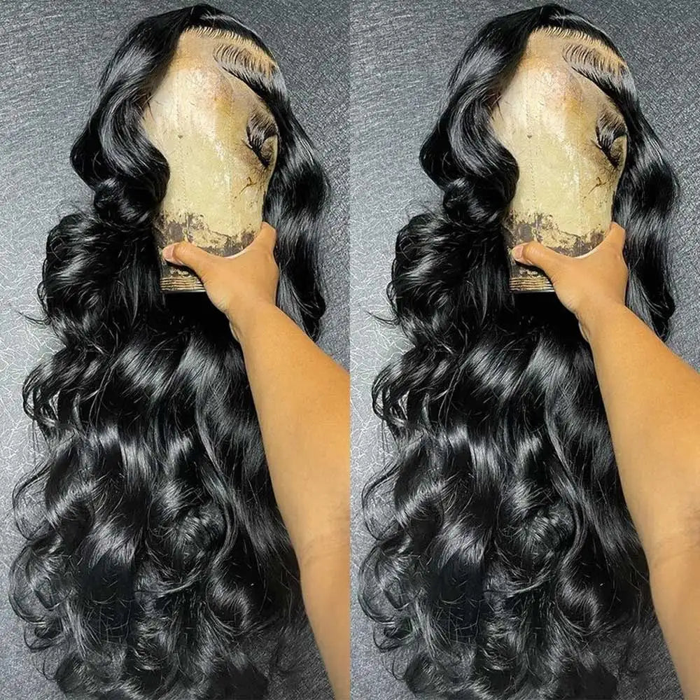40 42 Inch Gluless Body Wave Human Hair Wigs Wear And Go 13x4 13x6 HD Lace Frontal Wigs Remy Curly Lace Front Human Hair Wigs - Vibrant Variety Store