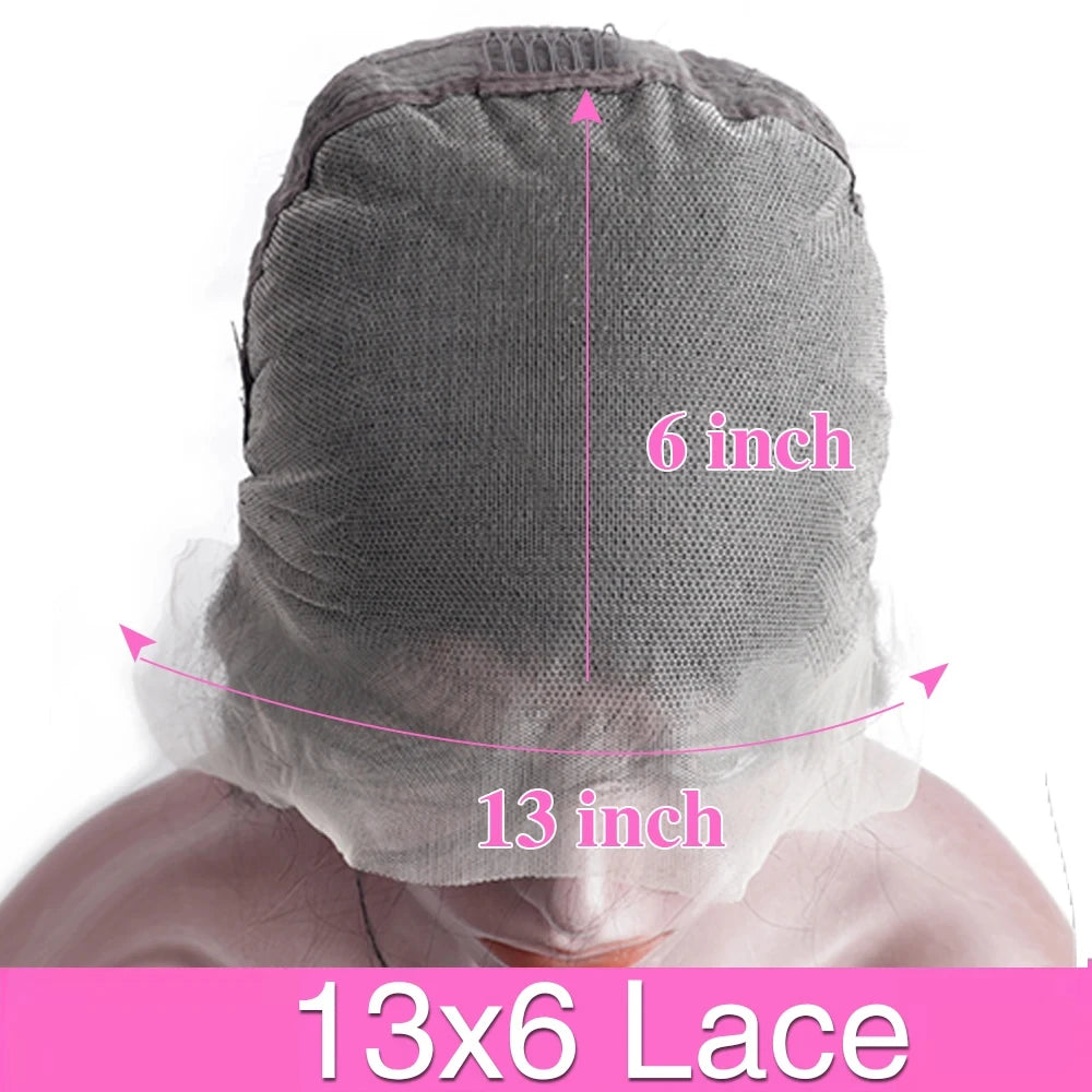 13x6 HD Transparent Bone Straight Lace Frontal Wigs 5x5 Glueless Wear and Go Human Hair Wig 220 Density for Women 30 40 Inch - Vibrant Variety Store