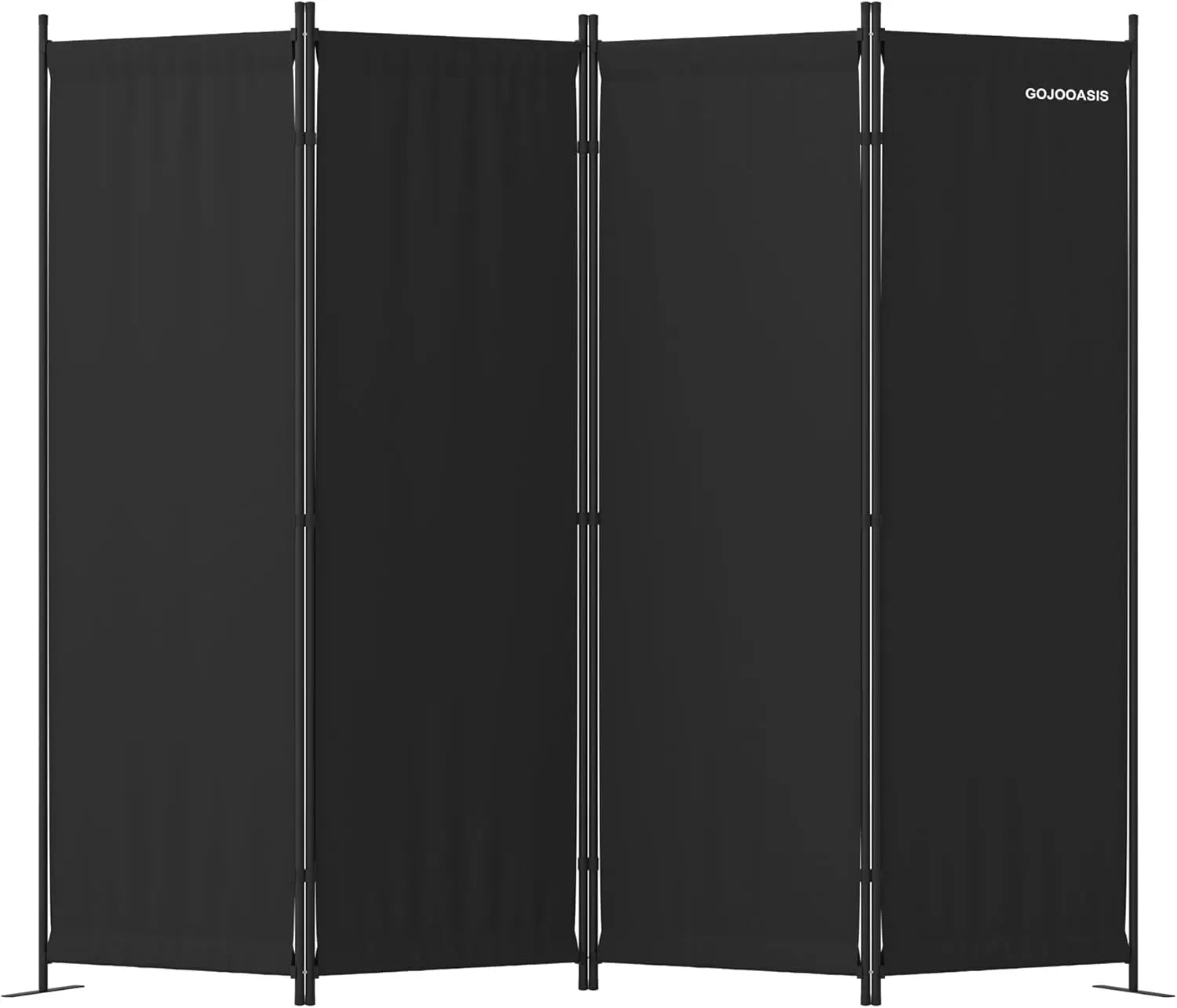 4 Panel Room Divider Folding Privacy Screen for Home Office and Dorm Decor in Grey - Vibrant Variety Store