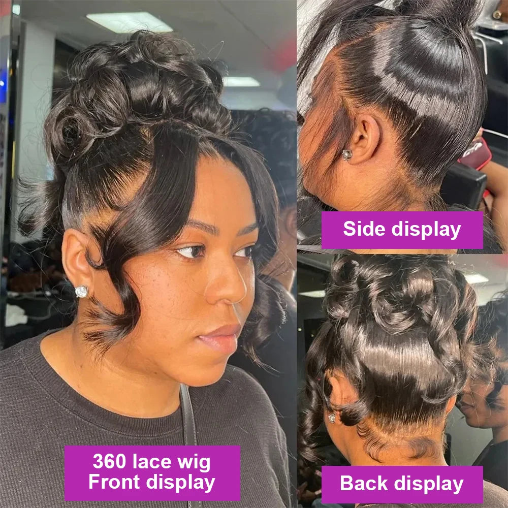 360 Full Lace Wig Human Hair PrePlucked Body Water Wave 13x6 Hd Lace Frontal Wig Brazilian Hair For Black Women 250 Density - Vibrant Variety Store
