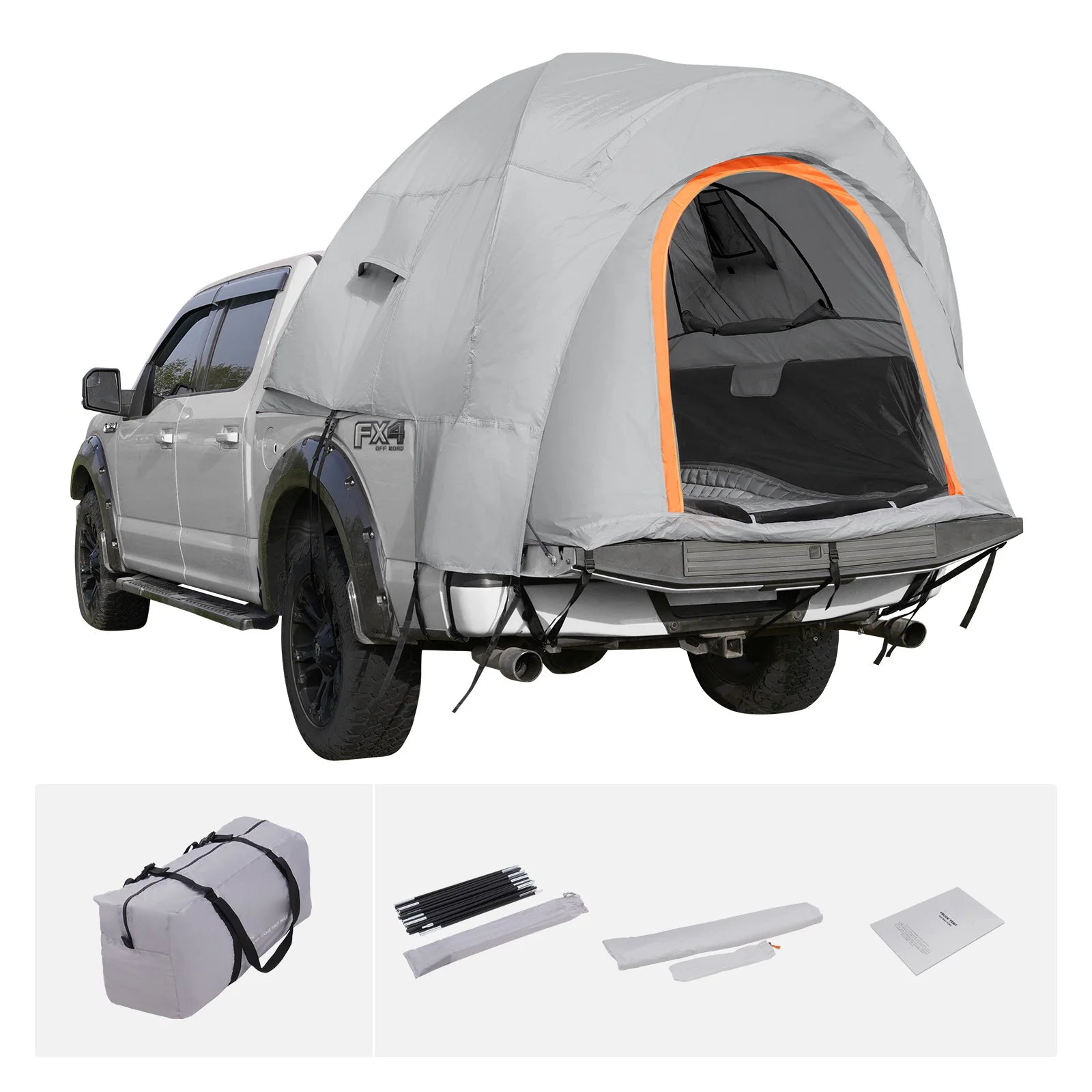 SucceBuy SUV Camping Tent, 8'-8' SUV Tent Attachment for Camping with Rain Layer and Carry Bag, PU2000mm Double Layer Truck Tent - Vibrant Variety Store