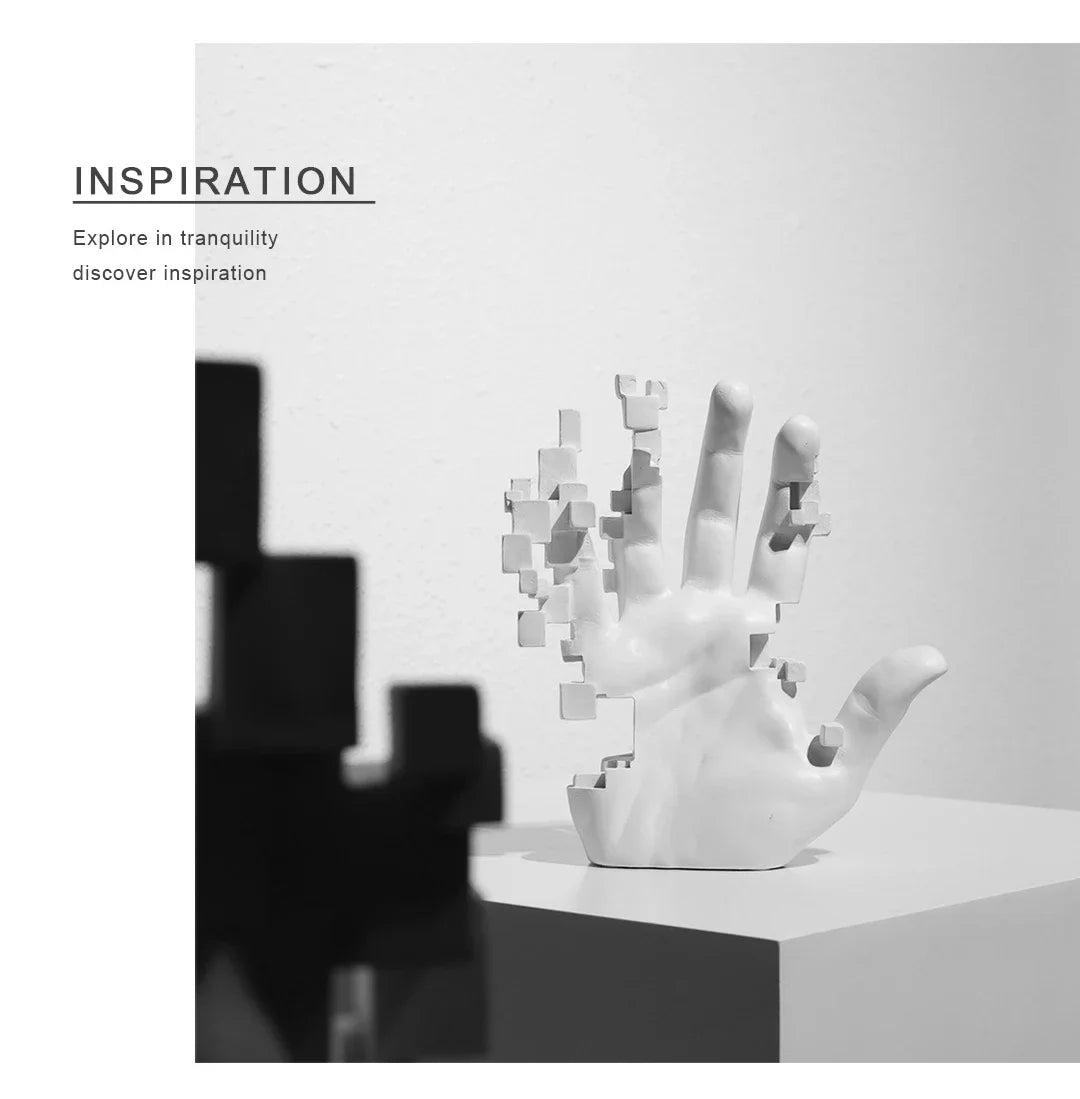 Home Living Room Decorations Abstract Art Palm Modern Luxury Table Hand Sculpture House Accessories Aesthetic Figurines Decor