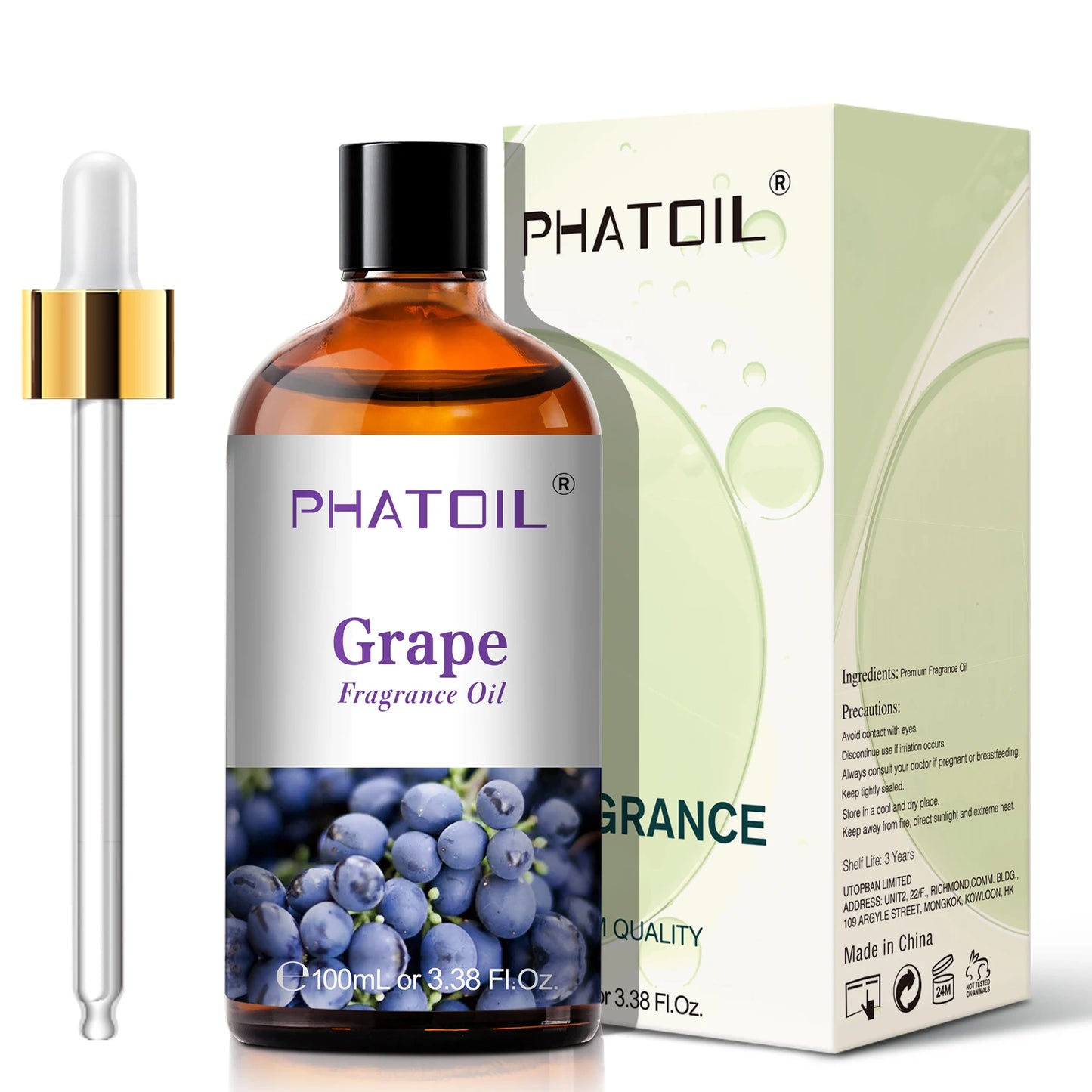 PHATOIL 100ml Sweet Fruity Fragrance Oil for Diffuser and Candle Making Coconut Vanilla Strawberry Lemon Peach Pear Aroma Oil - Vibrant Variety Store