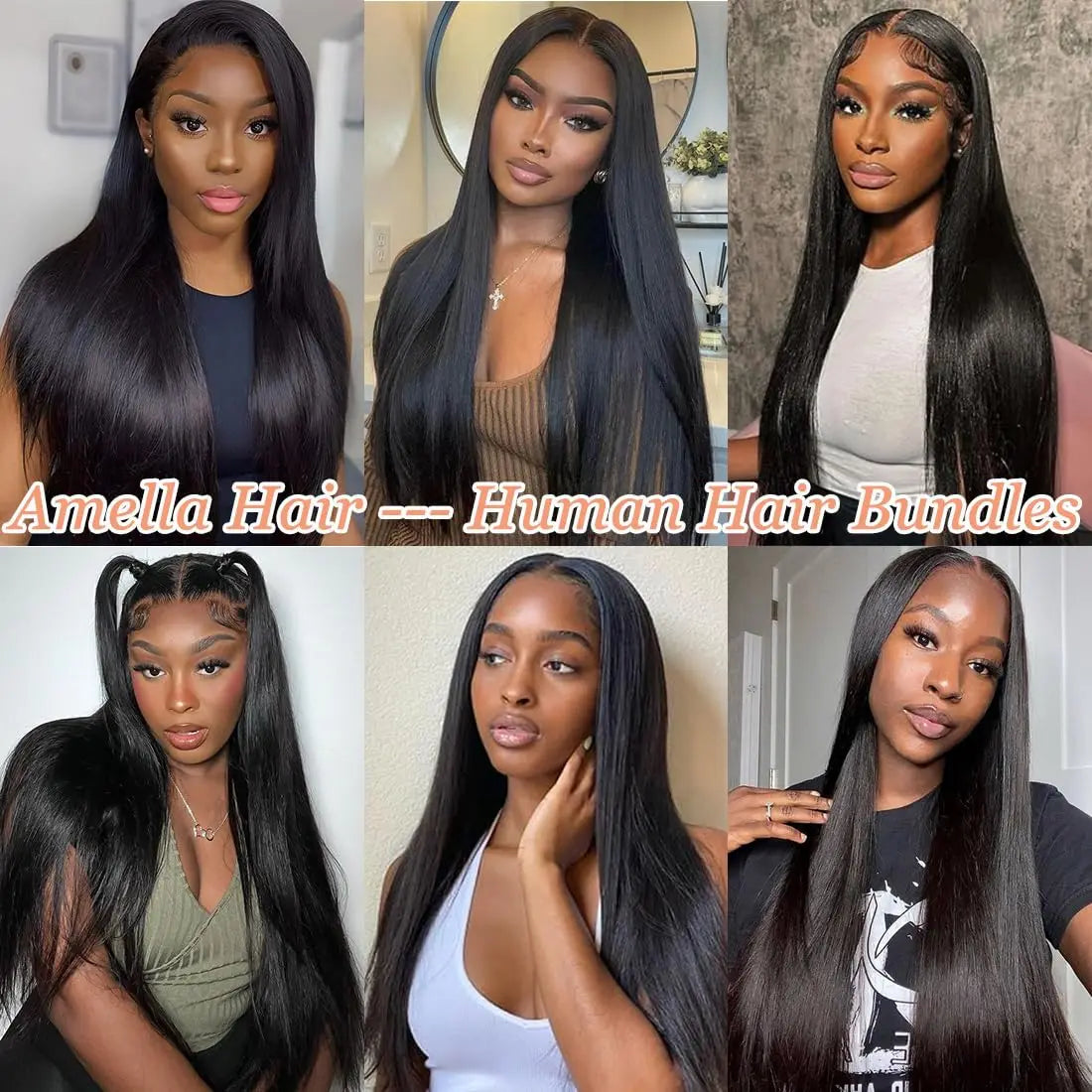 12A Straight Human Hair Bundles Human Hair 28 30 32 Inch Raw Hair Extensions Black Remy Weave 3 4 Bundles 3-5 Days Delivery - Vibrant Variety Store