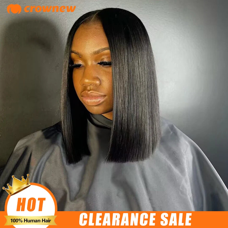 Bob Wig Human Hair Lace Front Wigs Human Hair 100% Human Hair Wigs Hd Transparent 13X4 Straight Lace Frontal Bob Wigs Cheap wigs - Vibrant Variety Store