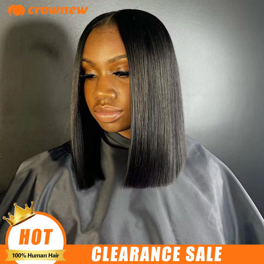 Bob Wig Human Hair Lace Front Wigs Human Hair 100% Human Hair Wigs Hd Transparent 13X4 Straight Lace Frontal Bob Wigs Cheap wigs - Vibrant Variety Store