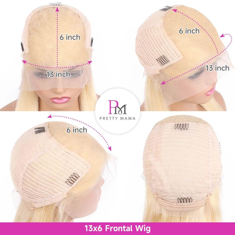 13x6 Cyan Blue Lace Front Wig Body Wave Light Green Lace Front Wig Human Hair Pre Plucked Blonde 613 Lace Frontal Wigs For Women - Vibrant Variety Store