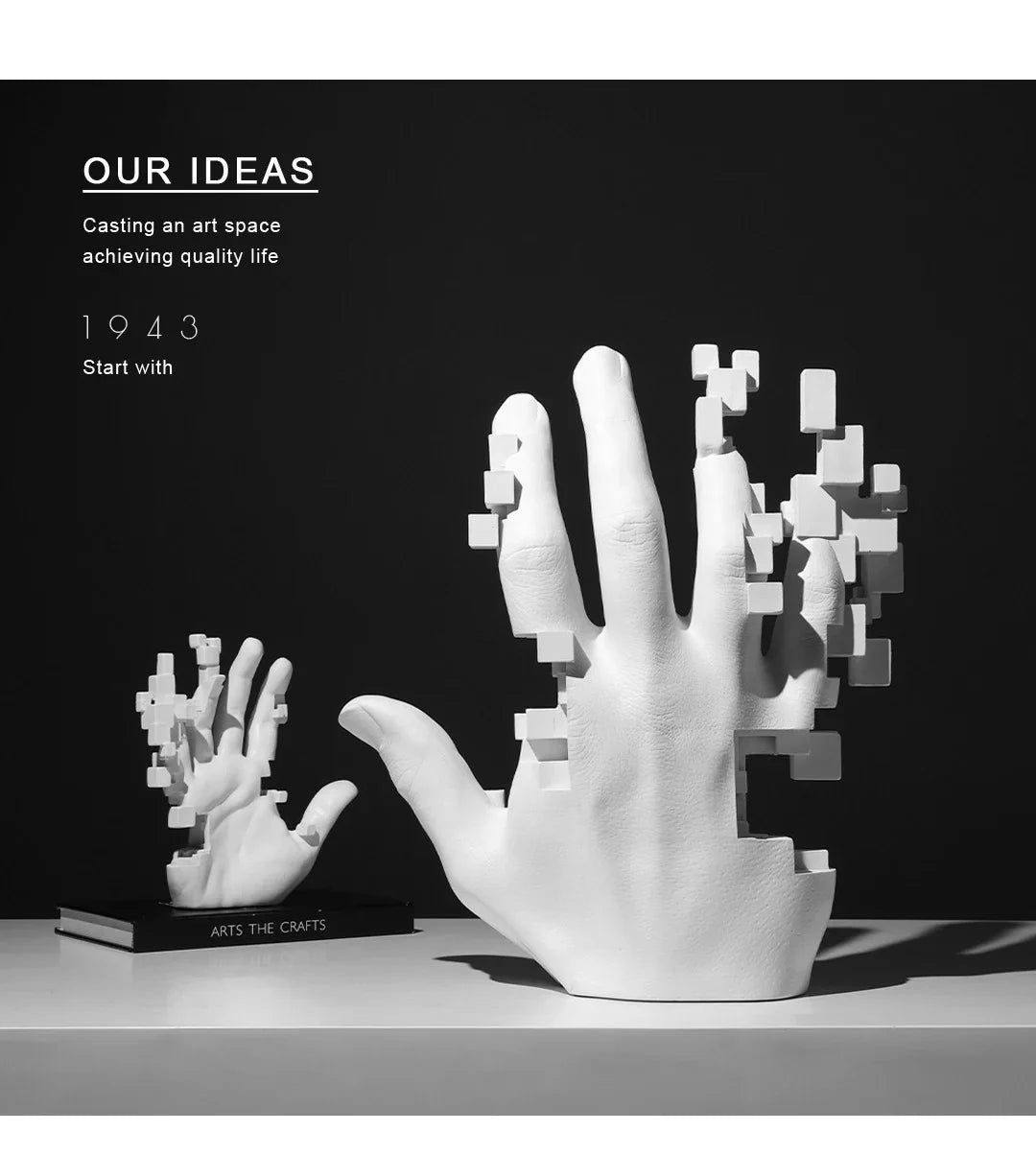 Home Living Room Decorations Abstract Art Palm Modern Luxury Table Hand Sculpture House Accessories Aesthetic Figurines Decor