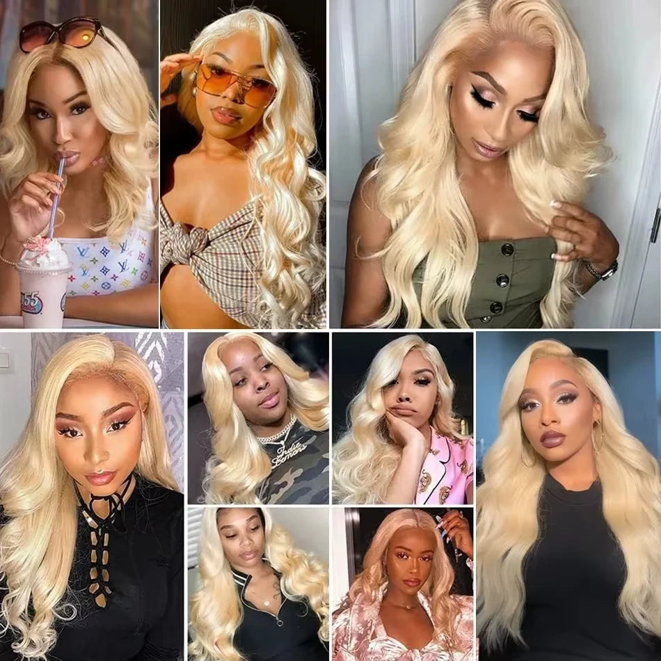 16A Blonde 613 Body Wave Human Hair Bundles 100% Unprocessed Brazilian Remy Hair 30 40 Inch raw hair bundles Weave Extension - Vibrant Variety Store