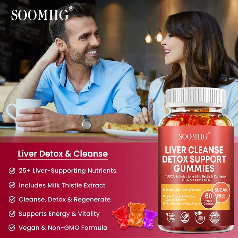 Soomiig Liver Cleanse Detox Gummies with Milk Thistle Extract and Nutrients for Liver Purification and Detoxification - Vibrant Variety Store
