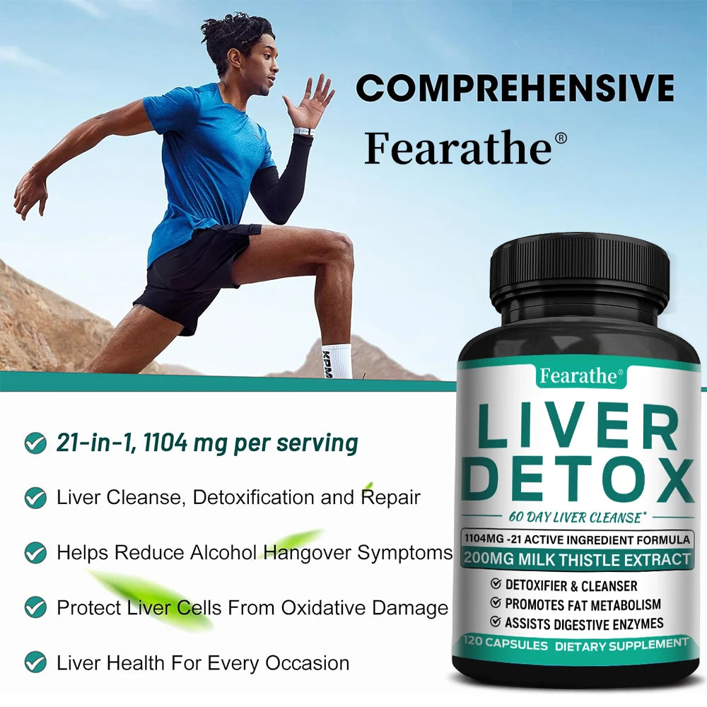 Liver Detox Supplement 1104 Mg Per Serving Cleanse Digestive Enzymes Support Immunity Digestion Fat Metabolism - Vibrant Variety Store