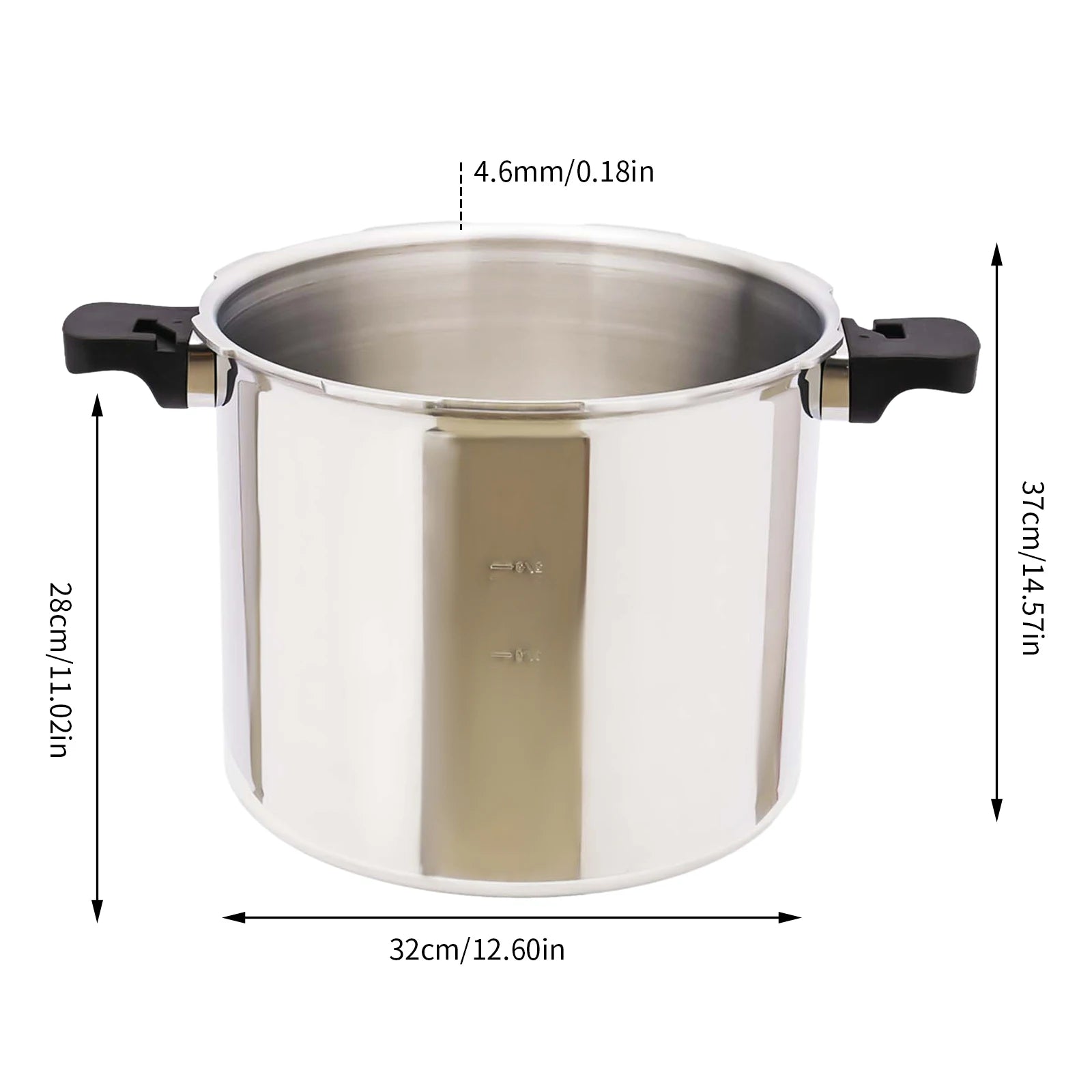 22L Large Capacities Pressure Cooker 90Kpa Commercial Stainless Steel Explosion-Proof Pressure Cooker For Gas Stoves 32*28cm - Vibrant Variety Store