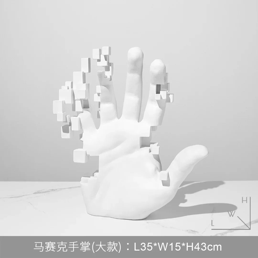 Home Living Room Decorations Abstract Art Palm Modern Luxury Table Hand Sculpture House Accessories Aesthetic Figurines Decor