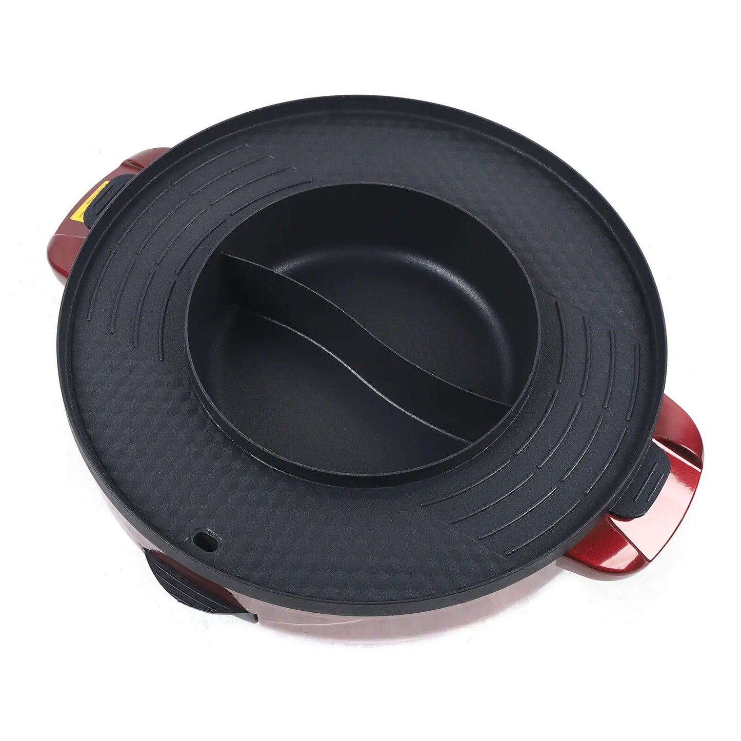 2200W 2 in 1 Electric Smokeless Grill and Hot Pot BBQ Grill Shabu Pot 110V - Vibrant Variety Store