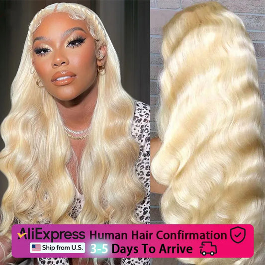 Body Wave 613 Hd Lace Frontal Wig 13x6 Human Hair Wigs 13x4 Transparent Lace Honey Blonde Glueless Wigs For Women 250 Density - Vibrant Variety Store