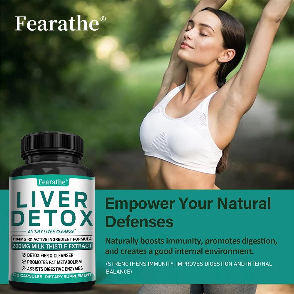 Liver Detox Supplement 1104 Mg Per Serving Cleanse Digestive Enzymes Support Immunity Digestion Fat Metabolism - Vibrant Variety Store