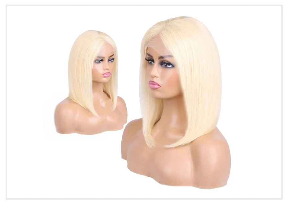 13x4 13x6 613 HD Blonde Bob Hair Wig Human Hair Lace Frontal Wig Brazilian Straight Bob Wig Lace Front Human Hair Wigs for Women