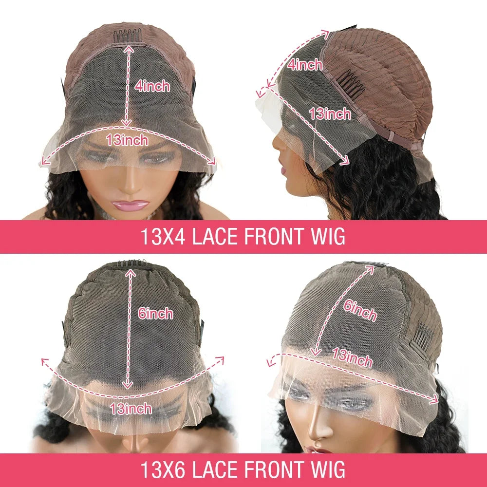 Kinky Curly Wig 4C Edges Baby Hair HD Lace Frontal Wig Human Hair 13x6 13x4 HD Transparent Lace Front Human Hair Wigs for Women - Vibrant Variety Store