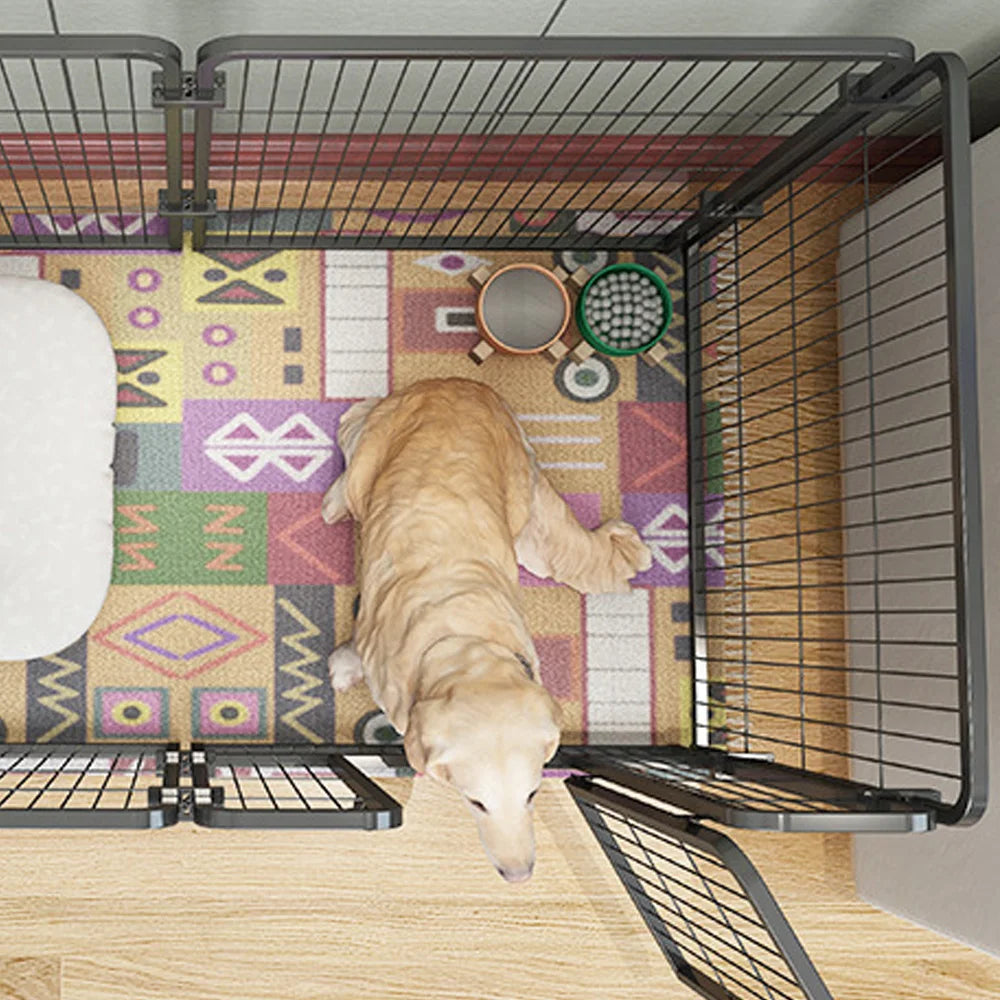 4/6 Panels Dog Fence Playpen Foldable Puppy Exercise Kennel Teddy Animal Escape Barrier Heavy Duty Cage for Dog Cat Rabbit Pet - Vibrant Variety Store