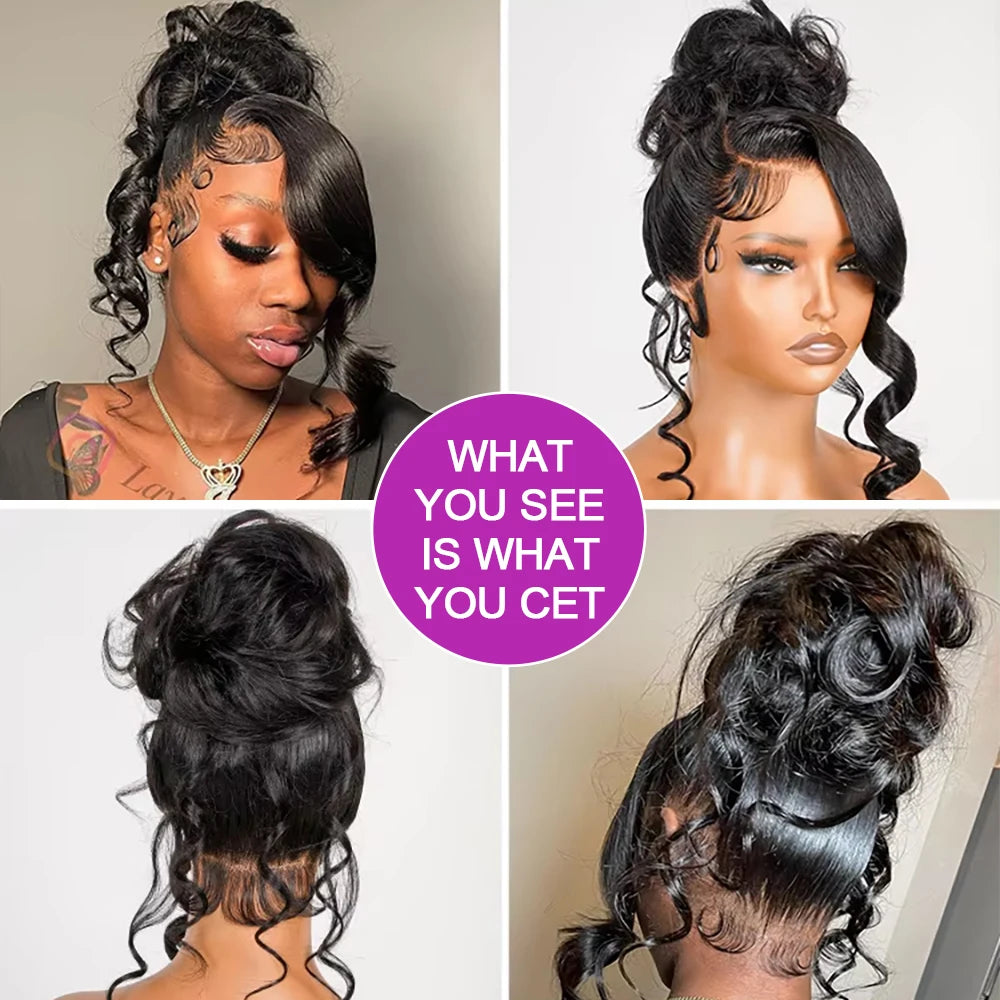 360 Full Lace Wig Human Hair PrePlucked Body Water Wave 13x6 Hd Lace Frontal Wig Brazilian Hair For Black Women 250 Density - Vibrant Variety Store