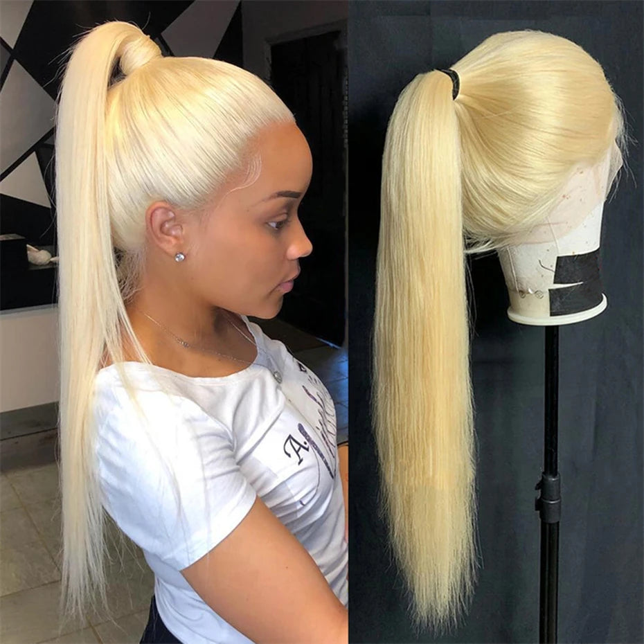 200 Density 613 Hd Lace Frontal Wig 13x4 13x6 360 Blonde Lace Front Human Hair Wigs For Women Preplucked Brazilian Straight Hair - Vibrant Variety Store