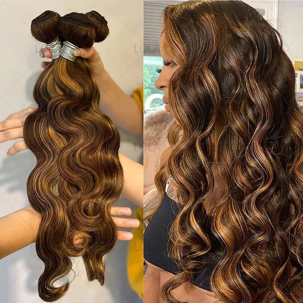 16A Blonde 613 Body Wave Human Hair Bundles 100% Unprocessed Brazilian Remy Hair 30 40 Inch raw hair bundles Weave Extension - Vibrant Variety Store
