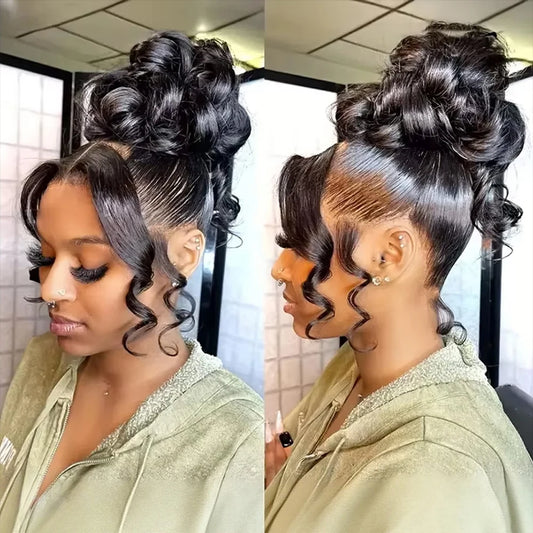 360 Full Lace Wig Human Hair PrePlucked Body Water Wave 13x6 Hd Lace Frontal Wig Brazilian Hair For Black Women 250 Density - Vibrant Variety Store