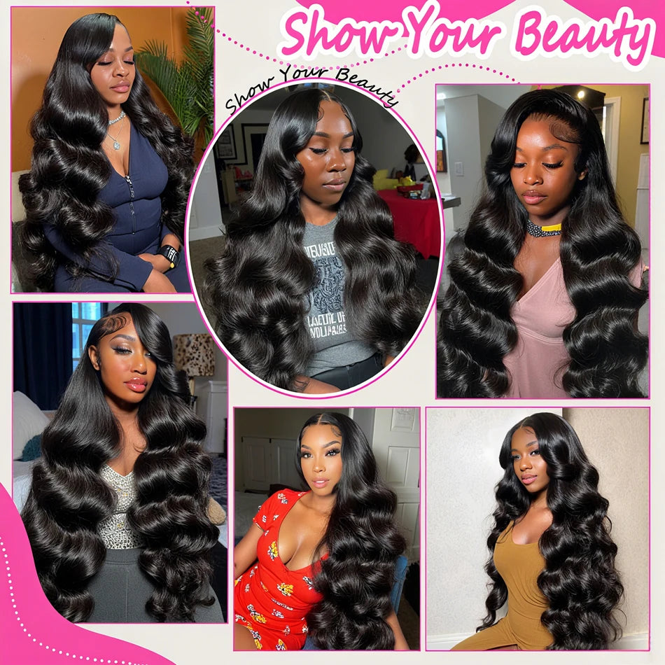 Luvin HD Transparent 13x6 Body Wave Lace Frontal Human Hair Wig  Brazilian 5x5 Closure Glueless Lace Wig 13x4 Lace Front Wigs - Vibrant Variety Store