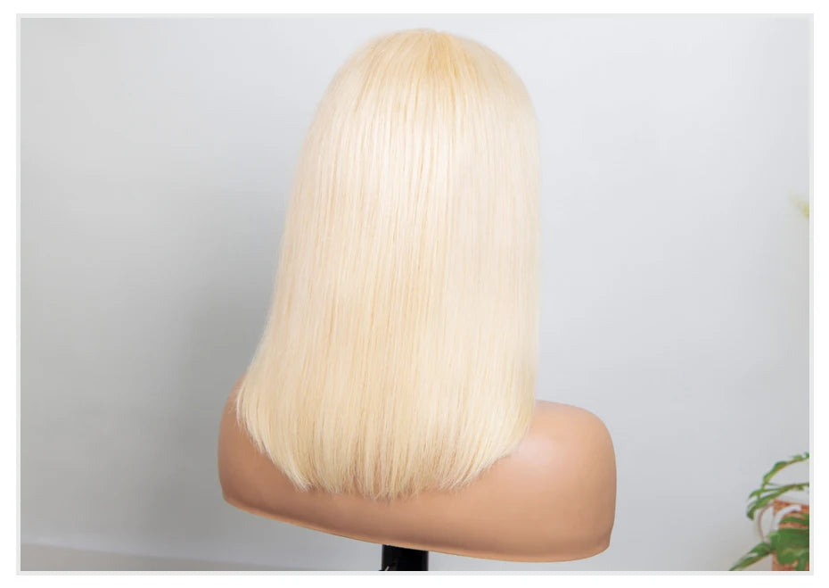 13x4 13x6 613 HD Blonde Bob Hair Wig Human Hair Lace Frontal Wig Brazilian Straight Bob Wig Lace Front Human Hair Wigs for Women