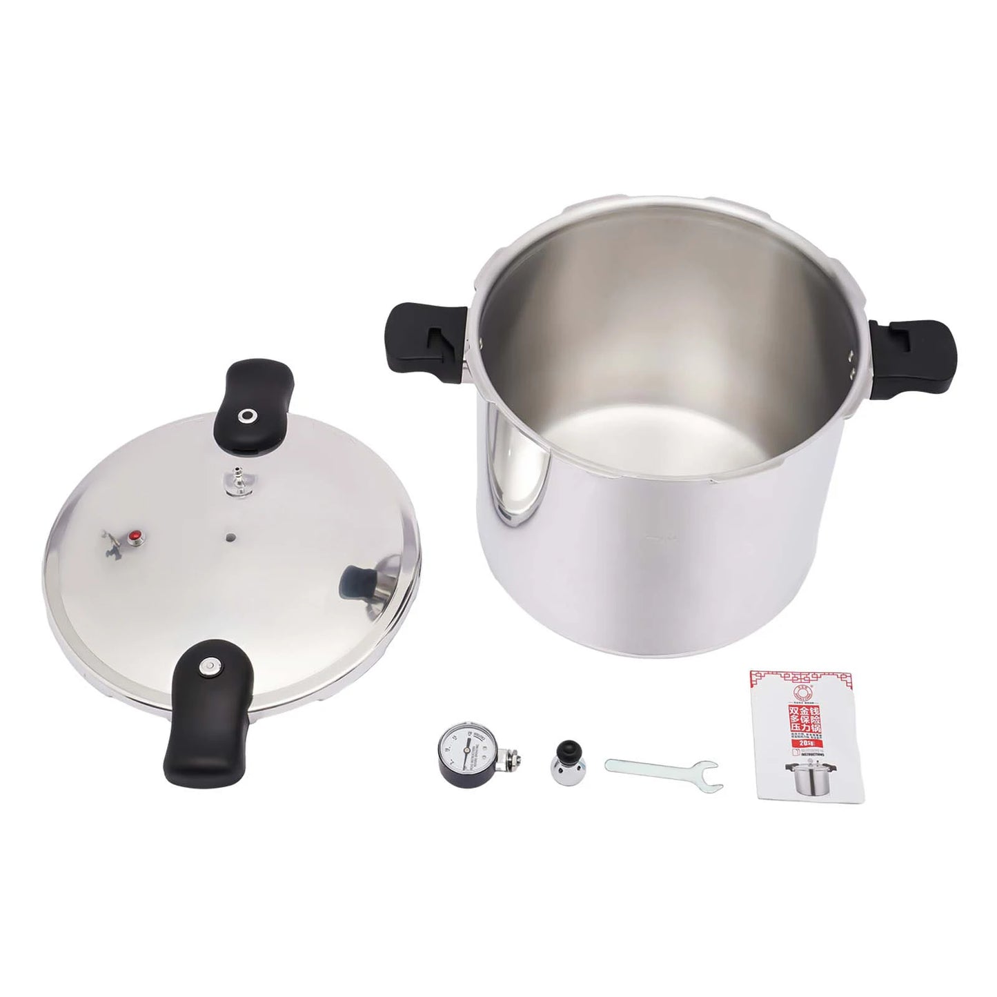 22L Large Capacities Pressure Cooker 90Kpa Commercial Stainless Steel Explosion-Proof Pressure Cooker For Gas Stoves 32*28cm - Vibrant Variety Store