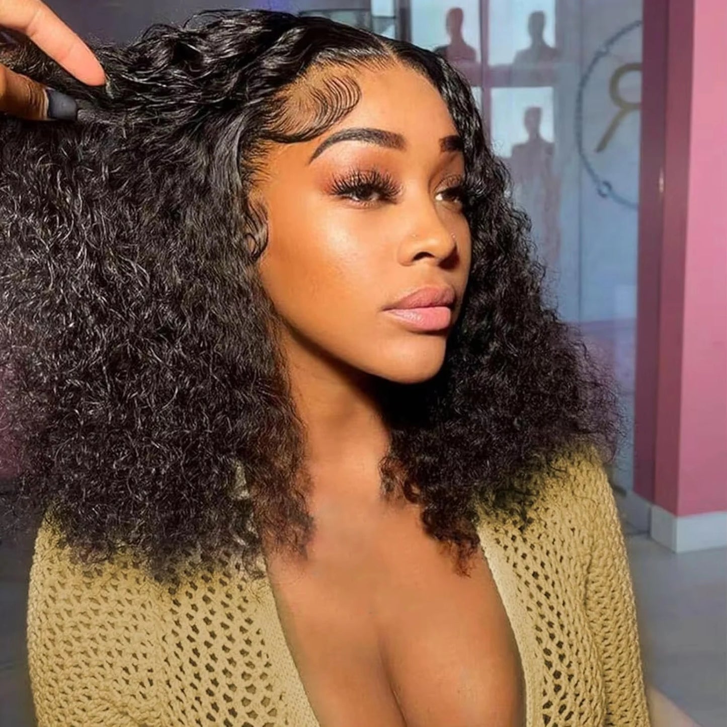 Curly Short Bob 13x4 HD Lace Frontal 220% Density 8-14 Inch Wigs Human Hair Deep Wave Cheap Wig Brazilian Remy For Black Women
