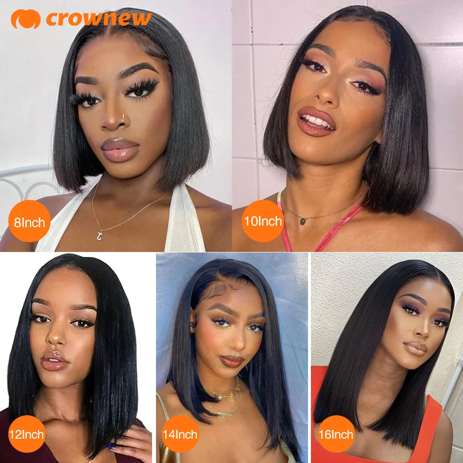 Bob Wig Human Hair Lace Front Wigs Human Hair 100% Human Hair Wigs Hd Transparent 13X4 Straight Lace Frontal Bob Wigs Cheap wigs - Vibrant Variety Store