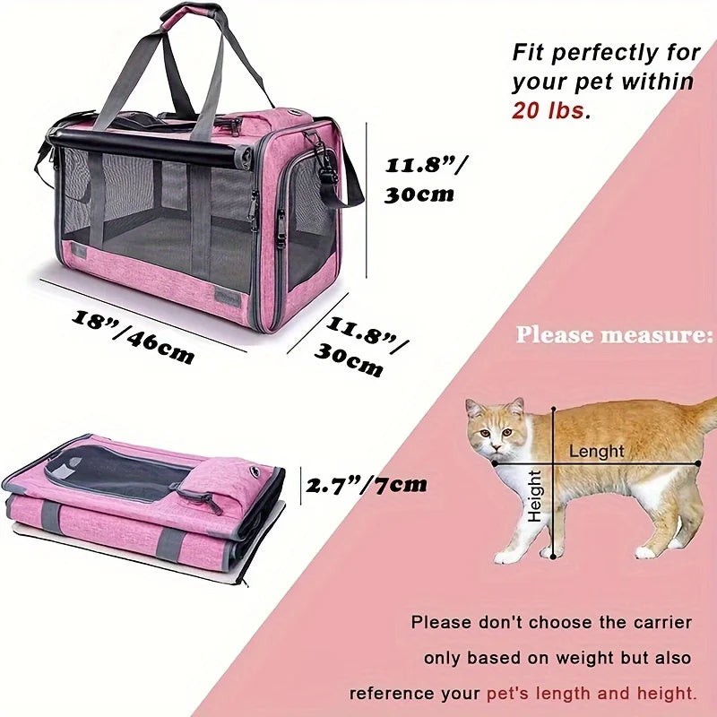 Pet Carrier for Large and Medium Cats Soft-Sided Pet Carrier for Big Medium Cats and Puppy Dog Carriers Cat Carriers - Vibrant Variety Store