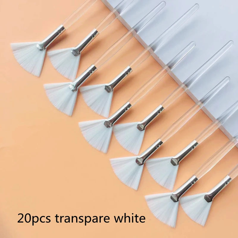 Fan Shape Foundation Makeup Brushes Set of 10 20 50 Pieces Multifunctional Facial Mask Brush Essential Oil Application Beauty Tools - Vibrant Variety Store