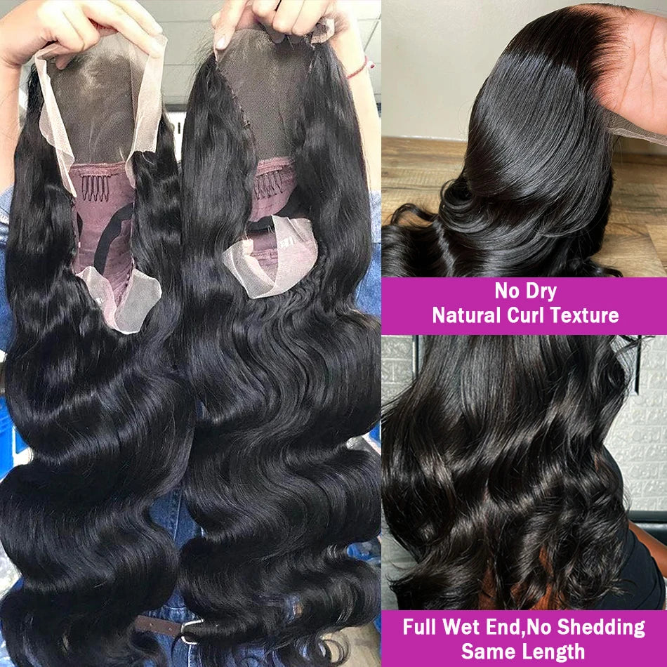 Luvin HD Transparent 13x6 Body Wave Lace Frontal Human Hair Wig  Brazilian 5x5 Closure Glueless Lace Wig 13x4 Lace Front Wigs - Vibrant Variety Store