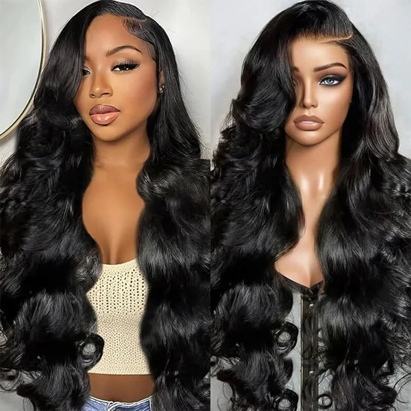 13x4 13x6 Hd Transparent Lace Wigs For BLack Women Pre Plucked Front Hair Wigs 220 Density Body Wave Lace Human Hair Frontal Wig - Vibrant Variety Store