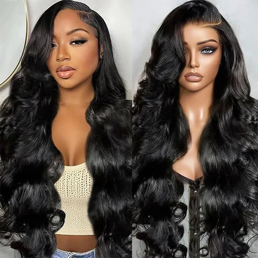 13x4 13x6 Hd Transparent Lace Wigs For BLack Women Pre Plucked Front Hair Wigs 220 Density Body Wave Lace Human Hair Frontal Wig - Vibrant Variety Store