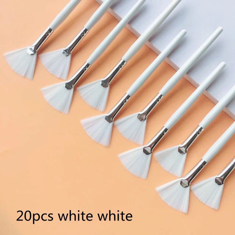 Fan Shape Foundation Makeup Brushes Set of 10 20 50 Pieces Multifunctional Facial Mask Brush Essential Oil Application Beauty Tools - Vibrant Variety Store