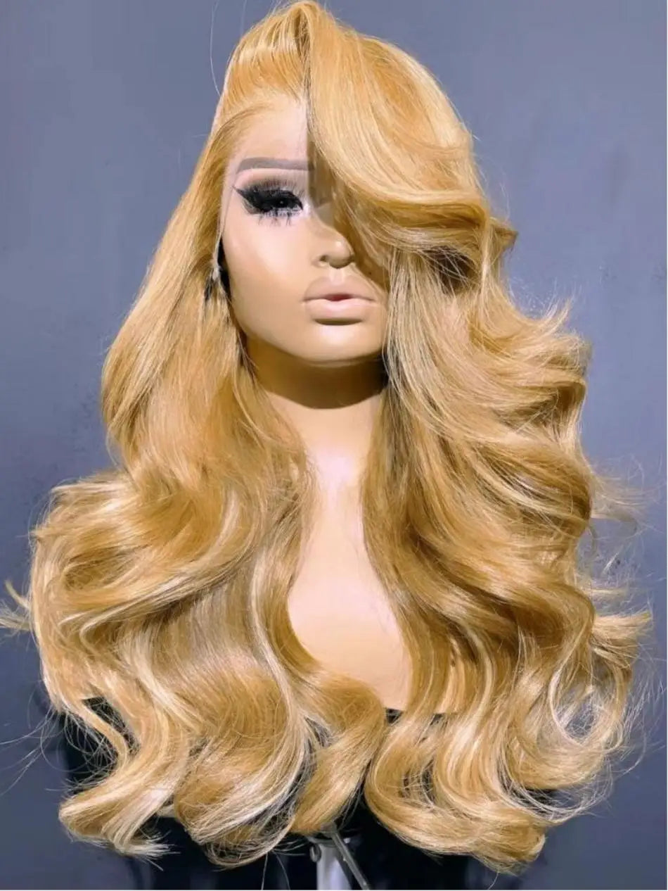 27 Honey Blonde Wig Human Hair 13x6 Hd Lace Frontal Wig 250 Density  Body Wave Lace Front Wig 13x4 Honey Blonde Human Hair Wigs - Vibrant Variety Store