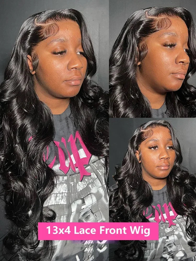Body Wave Lace Wigs 13x6 HD Lace Frontal Wig 100% Raw Human Hair Loose Wave Lace Front Human Hair Wigs 4x4 HD Lace Closure Wig - Vibrant Variety Store