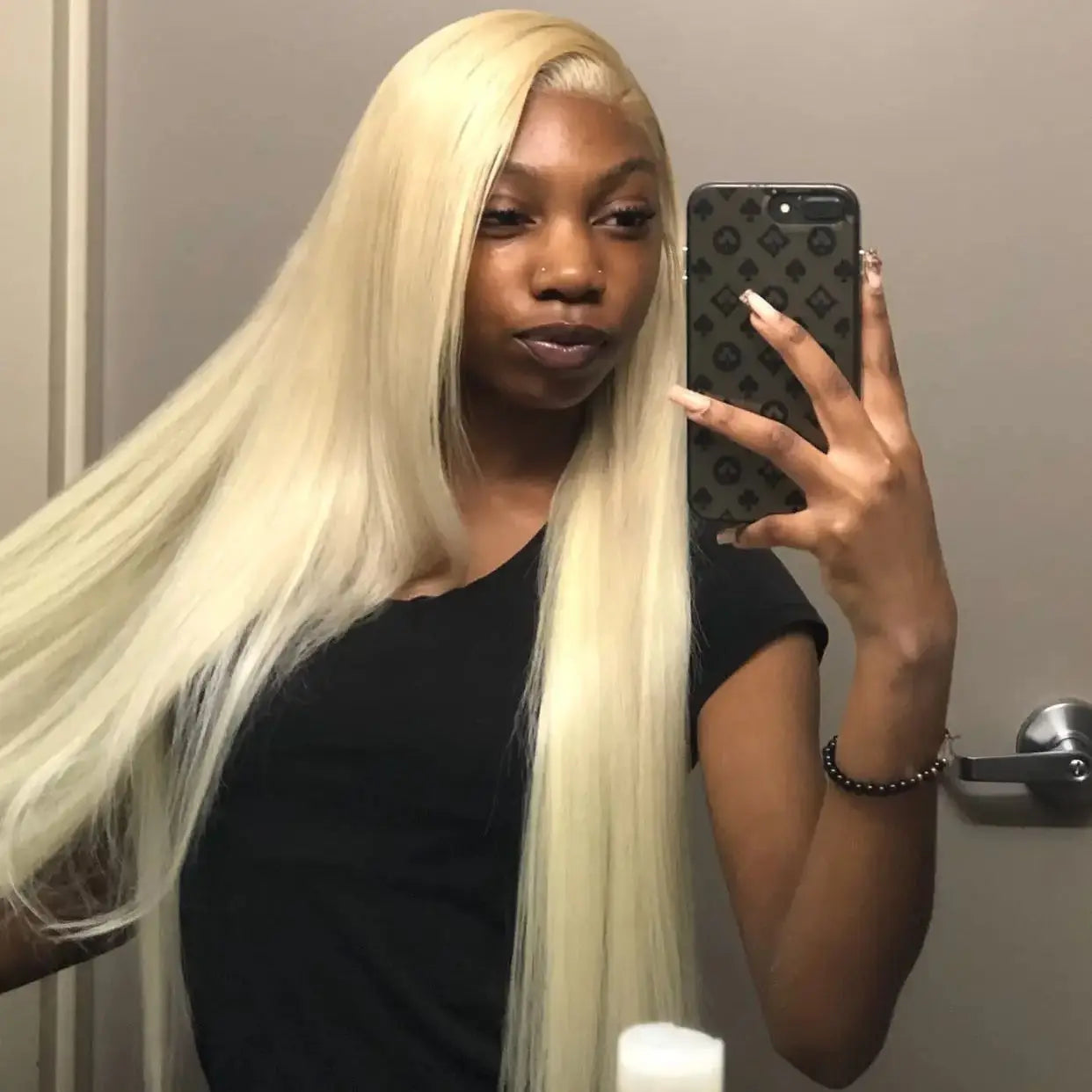 613 Blonde Colored Bone Straight 13x6 Hd Transparent Lace Frontal Human Hair Wigs 30 Inch  High Density Lace Front Wig Brazilian - Vibrant Variety Store